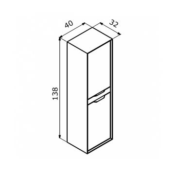 Пенал Orka (Орка) Clay 40 белый матовый, универсальный 3003817