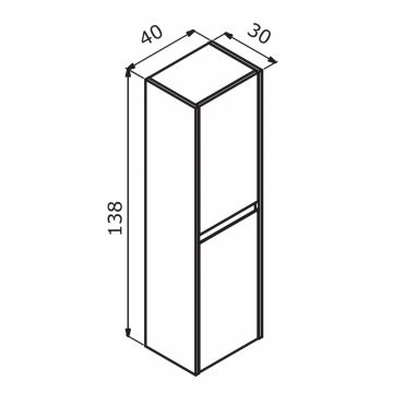 Пенал Orka (Орка) Lisbon 40 белый матовый, универсальный 3001187