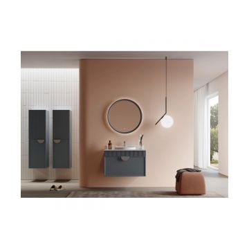 Пенал Orka (Орка) Molino 40 подвесной, антрацит матовый, 2 ручки в комплекте золото и хром, универсальный 3006329