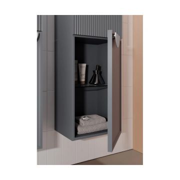 Пенал Orka (Орка) Molino 40 подвесной, антрацит матовый, 2 ручки в комплекте золото и хром, универсальный 3006329