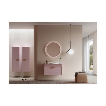 Пенал Orka (Орка) Molino 40 подвесной, розовый матовый, 2 ручки в комплекте золото и хром, универсальный 3006298