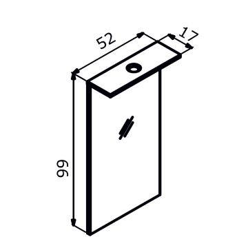 Зеркало Orka (Орка) Knidos 55 с подсветкой, черный 3000992