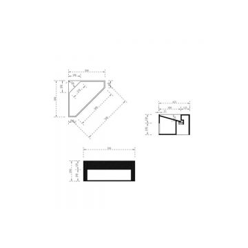 Тумба с раковиной Abber (Аббер) Stein AS2653 подвесная, угловая, белая матовая