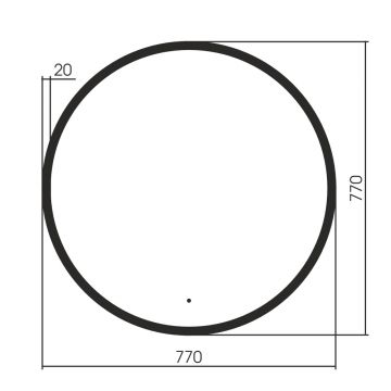 Зеркало Abber (Аббер) Mond AG6204SCB-0.77 с подсветкой, бесконтактный выключатель, диммер, черный
