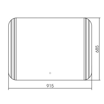 Зеркало Abber (Аббер) See AG6101S с подсветкой, сенсорный выключатель, диммер