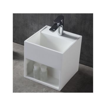 Тумба с раковиной Abber (Аббер) Stein AS2639 подвесная, белая матовая