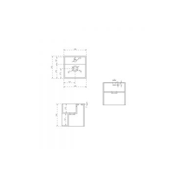 Тумба с раковиной Abber (Аббер) Stein AS2639 подвесная, белая матовая