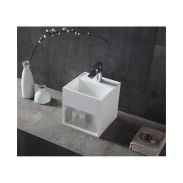 Тумба с раковиной Abber (Аббер) Stein AS2639 подвесная, белая матовая