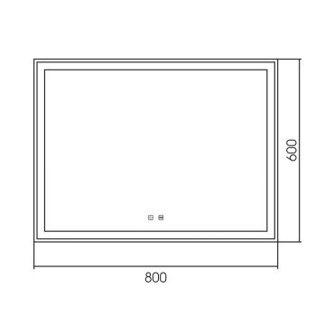 Зеркало Abber (Аббер) See AG6104SP с подсветкой, сенсорный выключатель, диммер, датчик присутствия