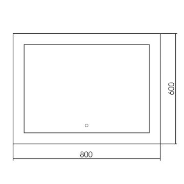 Зеркало Abber (Аббер) See AG6107S-0.8 с подсветкой, сенсорный выключатель, диммер