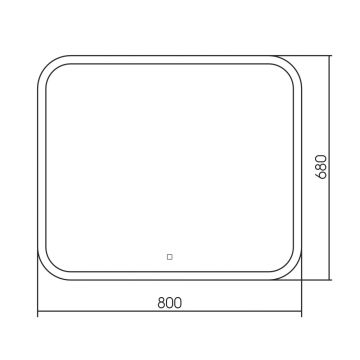Зеркало Abber (Аббер) See AG6109S-0.8 с подсветкой, сенсорный выключатель, диммер