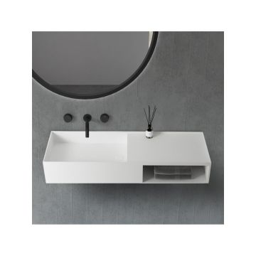 Тумба с раковиной Abber (Аббер) Stein AS2649-0.8 подвесная, белая матовая