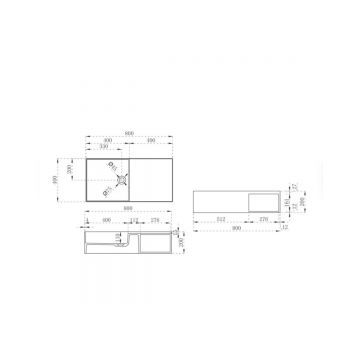 Тумба с раковиной Abber (Аббер) Stein AS2649-0.8 подвесная, белая матовая