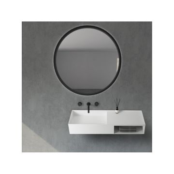 Тумба с раковиной Abber (Аббер) Stein AS2649-0.8 подвесная, белая матовая