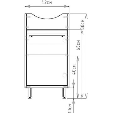Тумба EvaGold (Еваголд) Шимо 45 84х46х35 см, шимо (EG010065) раковина в комплект не входит
