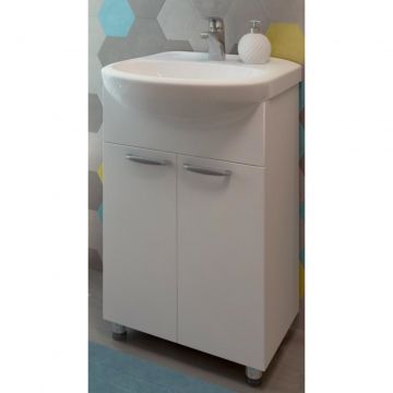 Тумба EvaGold (Еваголд) Ника 50 85х52х43.5 см, белый (EG010085) раковина в комплект не входит