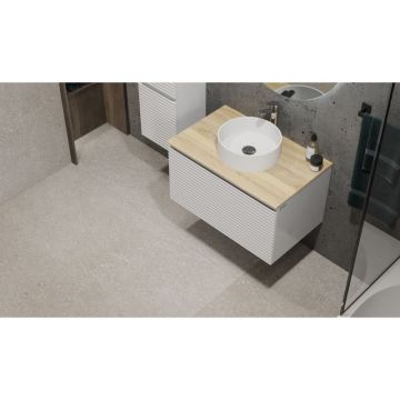 Тумба под раковину Jorno (Жорно) Cossety 80 см подвесная белый (без раковины) (Coss.01.80/P/W-DG/JR)