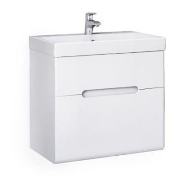 Тумба Jorno (Жорно) Moduo Slim 50 см подвесная белый (без раковины) (Mod.01.50/P/W)