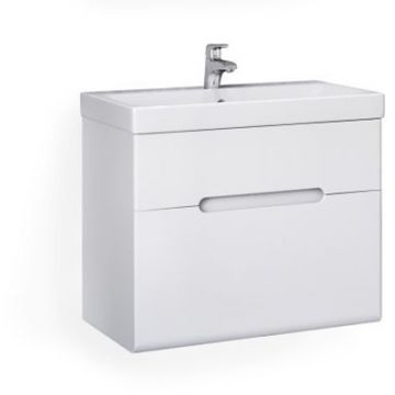 Тумба Jorno (Жорно) Moduo Slim 60 см подвесная белый (без раковины) (Mod.01.60/P/W)