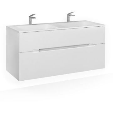 Тумба под раковину Jorno (Жорно) Modul 120 см подвесная белый (без раковины) (Mоl.01.122/P/W)