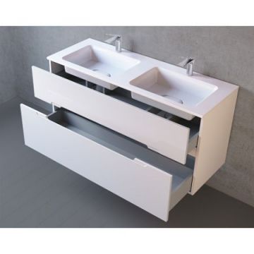 Тумба под раковину Jorno (Жорно) Modul 120 см подвесная белый (без раковины) (Mоl.01.122/P/W)