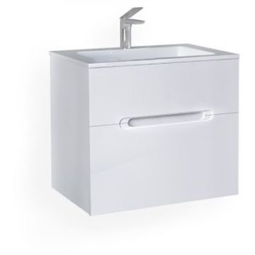 Тумба под раковину Jorno (Жорно) Modul 65 см подвесная белый (без раковины) (Mоl.01.62/P/W)