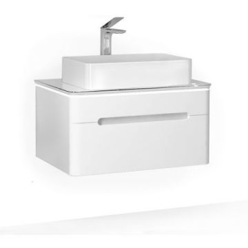 Тумба под раковину Jorno (Жорно) Shine 75 см подвесная белый (без раковины) (Shi.01.75/P/W)