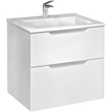 Тумба под раковину Jorno (Жорно) Slide 65 см белый (без раковины) (Sli.01.65/P/W)