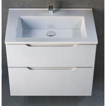 Тумба под раковину Jorno (Жорно) Slide 65 см белый (без раковины) (Sli.01.65/P/W)