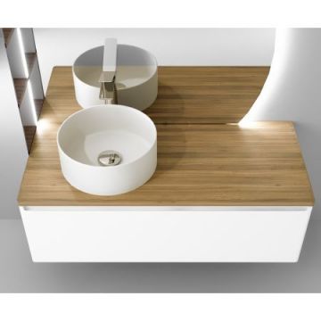 Тумба под раковину Jorno (Жорно) Solis 120 см подвесная белый (без раковины) (SolN.01.120/P/W/JR)