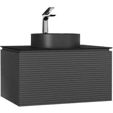 Тумба под раковину Jorno (Жорно) Stone 80 см антрацит (без раковины) (Stn.01.80/P/A/JR)