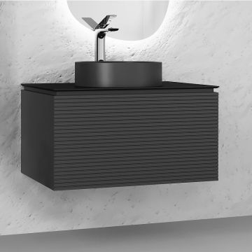 Тумба под раковину Jorno (Жорно) Stone 80 см антрацит (без раковины) (Stn.01.80/P/A/JR)