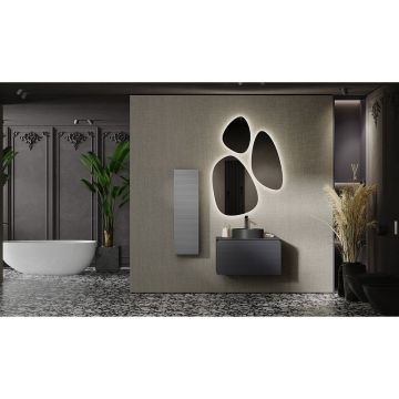 Тумба под раковину Jorno (Жорно) Stone 80 см антрацит (без раковины) (Stn.01.80/P/A/JR)