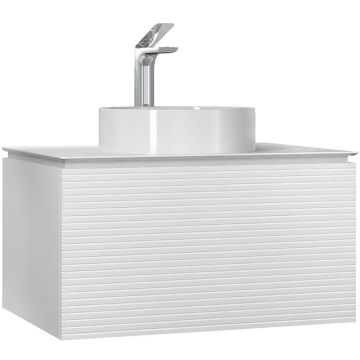 Тумба под раковину Jorno (Жорно) Stone 80 см белый (без раковины) (Stn.01.80/P/W/JR)