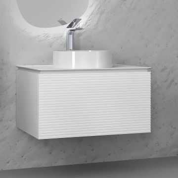 Тумба под раковину Jorno (Жорно) Stone 80 см белый (без раковины) (Stn.01.80/P/W/JR)