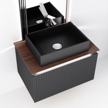 Тумба под раковину Jorno (Жорно) Strong 80 см антрацит (без раковины) (Str.01.80/P/A)