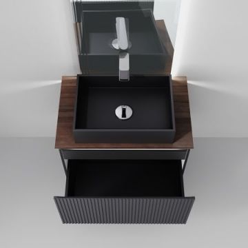 Тумба под раковину Jorno (Жорно) Strong 80 см антрацит (без раковины) (Str.01.80/P/A)