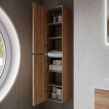 Шкаф-пенал Sancos (Санкос) Urban подвесной дуб галифакс натуральный, 350х300х1600 мм, (PUR35EG)