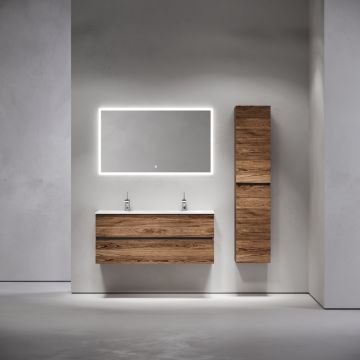 Тумба подвесная Sancos (Санкос) Urban 1190х450х550 мм, c двумя ящиками оснащенными доводчиками, дуб чарльстон, (без раковины) (UUR120-2ECH)