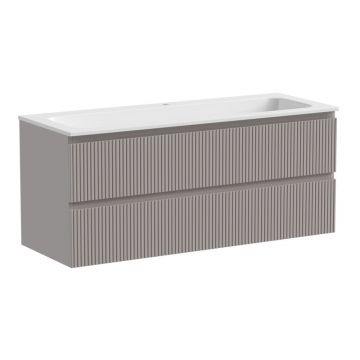 Тумба подвесная Sancos (Санкос) Snob T 1195х445х500 мм, c двумя ящиками оснащенными доводчиками, Doha Soft, (без раковины) (SNT120SM)