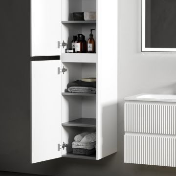 Шкаф-пенал Sancos (Санкос) Snob R подвесной Bianco, 350х350х1650 мм, (PSNR35W)