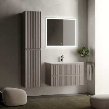 Тумба подвесная Sancos Snob R 790х445х500 мм, c двумя ящиками оснащенными доводчиками, Doha Soft, (без раковины) (SNR80SM)