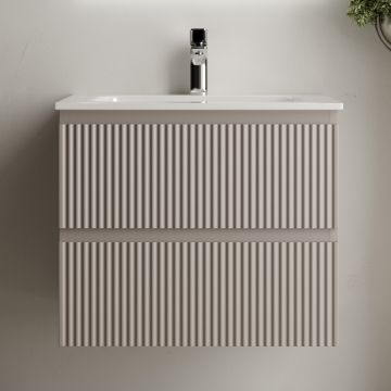 Тумба подвесная Sancos (Санкос) Snob R 590х445х500 мм, c двумя ящиками оснащенными доводчиками, Doha Soft, (без раковины) (SNR60SM)