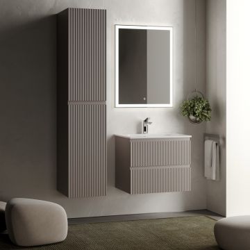 Тумба подвесная Sancos (Санкос) Snob R 590х445х500 мм, c двумя ящиками оснащенными доводчиками, Doha Soft, (без раковины) (SNR60SM)