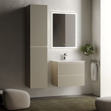 Тумба подвесная Sancos Snob R 590х445х500 мм, c двумя ящиками оснащенными доводчиками, Beige Soft, (без раковины) (SNR60CE)