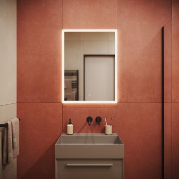 Зеркало для ванной комнаты Sancos Palace 600х800 мм, с подсветкой, (PA600)