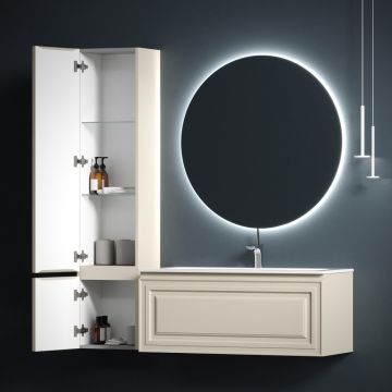 Шкаф-пенал Sancos (Санкос) Very подвесной левый, Beige Soft, 350х300х1600 мм, (PVR35LCE)