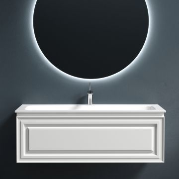 Тумба подвесная Sancos (Санкос) Very 1195х445х406 мм, c одним ящиком оснащенным доводчиками, Bianco, (без раковины) (VR120W)