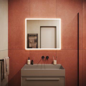 Зеркало для ванной комнаты Sancos (Санкос) Palace 800х700 мм, с подсветкой, (PA800)