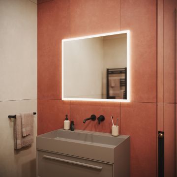 Зеркало для ванной комнаты Sancos (Санкос) Palace 800х700 мм, с подсветкой, (PA800)